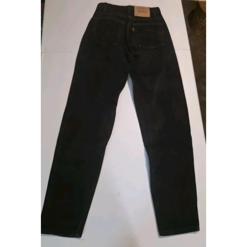 VINTAGE Levi's 550 Jeans Mens 29x34 Black Relaxed Tapered Leg Made in USA 90s